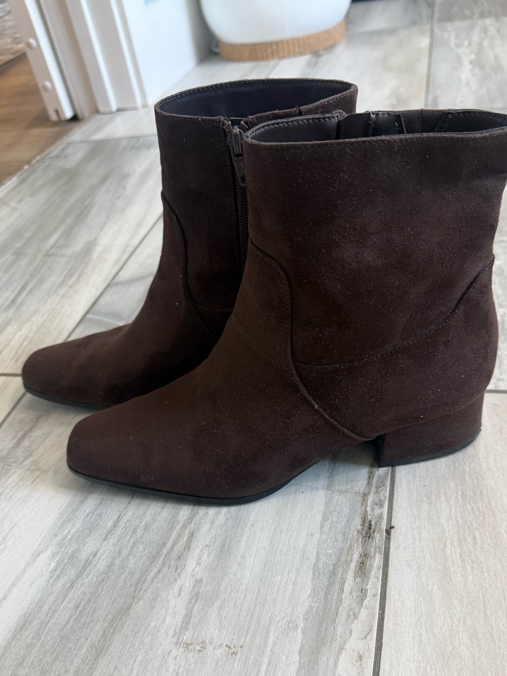 Target Women's Dark Brown Suede Ankle Booties